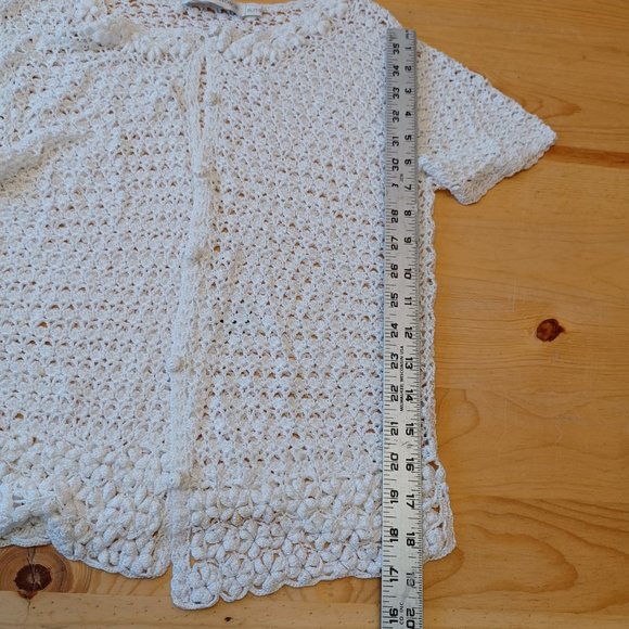 Beta's Choice White Crocheted Sweater - (3194) - Picture 10 of 11